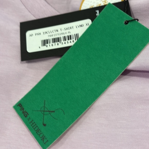 PING x HIDEOKI 19th Collection T-Shirt Lavendar XL NWT - Picture 6 of 11